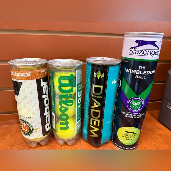 Tennis Ball Can Set with Babolat, Wilson, Diadem, Slazenger - Picture 5 of 6